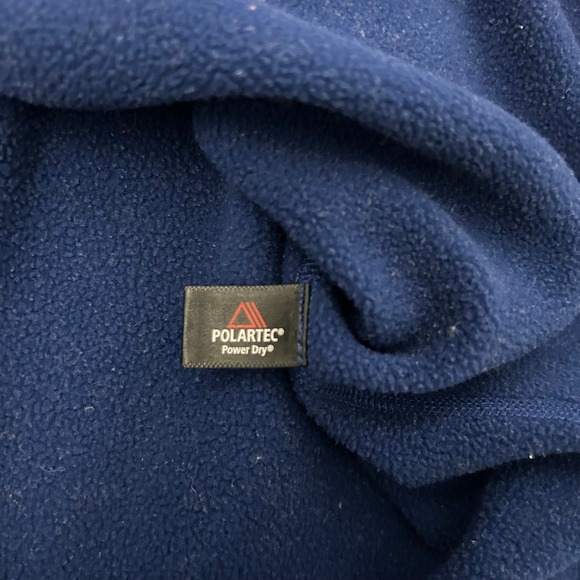 Patagonia Mens Large 1/4 Zip Polartec Power Dry Fleece Pullover Blue Jacket - Picture 4 of 7